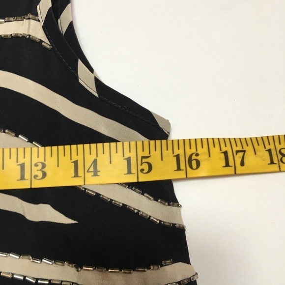 Club Monaco Silk Striped Tank Dress with Sequin Detail Size Extra Small - Picture 11 of 11